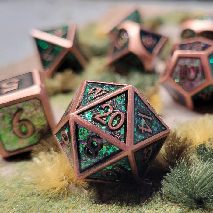 Copper Sunset (Metal 7-Die RPG Set)