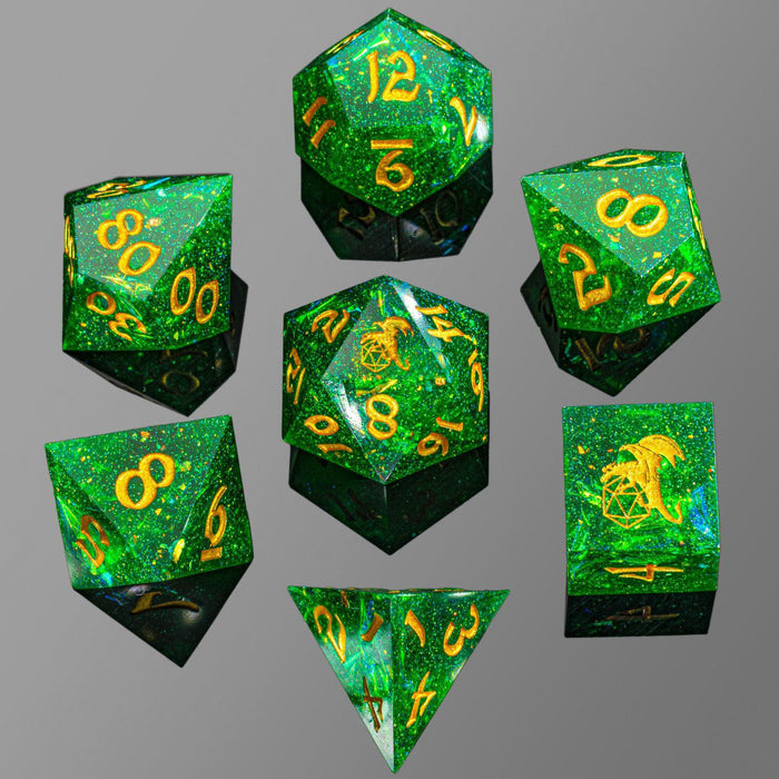 Captured Magic: Green (7-Die RPG Set)