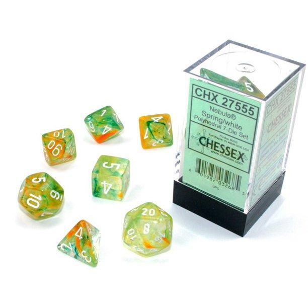 Nebula Spring/white (7-Die RPG Set)