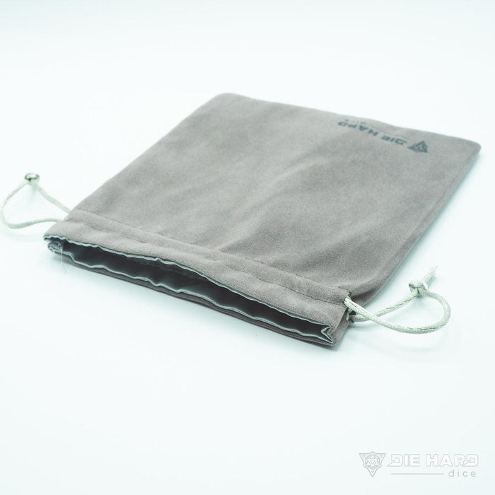 Medium Light Gray Velvet Dice Bag