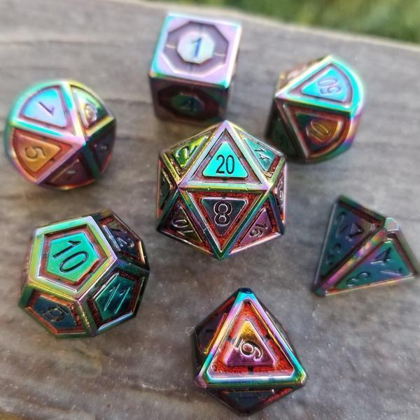 Cleric's Domain Iridescent Red (Metal 7-Die RPG Set)