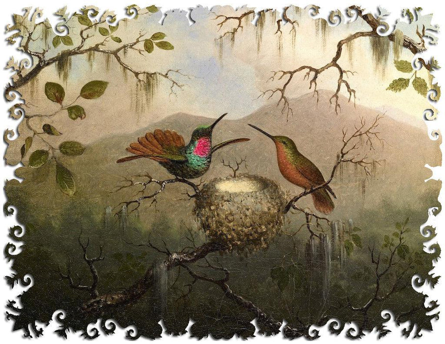 Artifact Wooden Puzzles - Two Hummingbirds at Nest