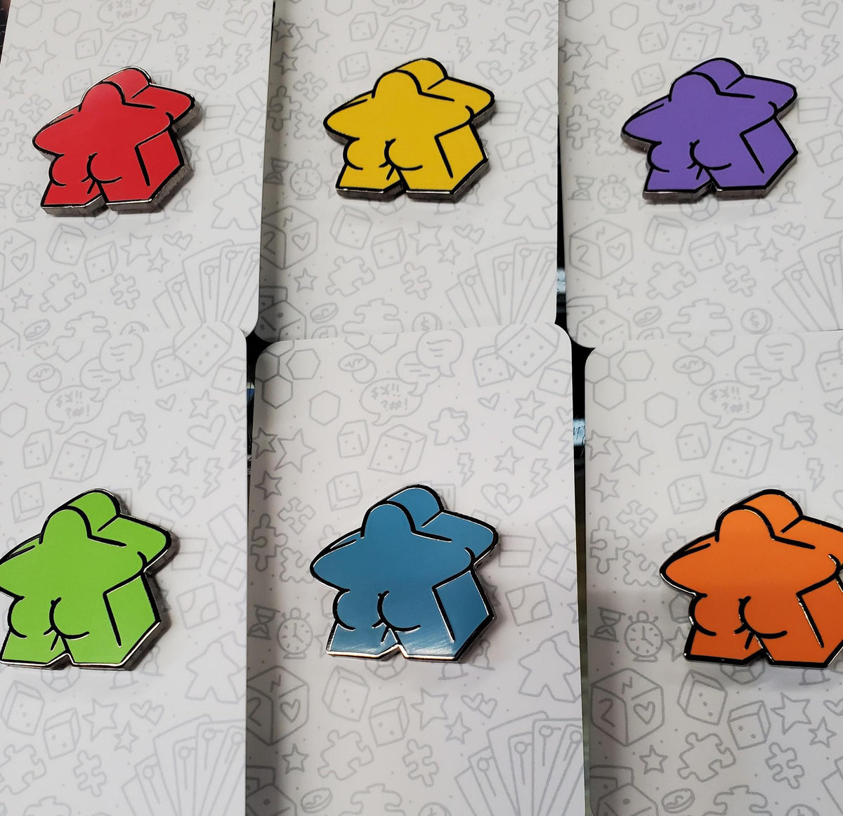 Meeple Butts - Board Game Pins — Games Unlimited, LLC