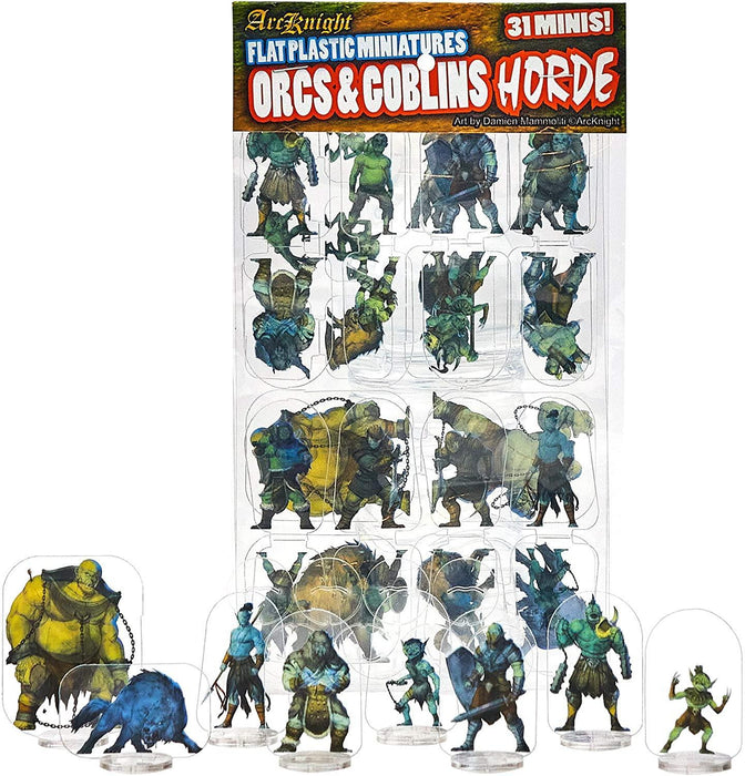 Flat Plastic Miniatures: Orcs & Goblins Horde