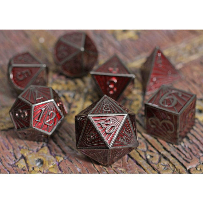 Deco Red (Metal 7-Die RPG Set)