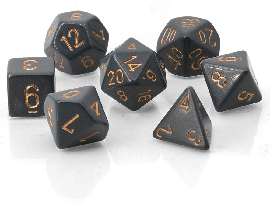 Opaque Dark Grey/copper (7-Die RPG Set)