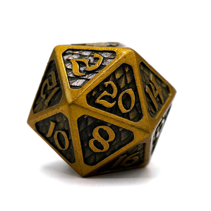 Drakona Eldric Electrum Metal Single d20