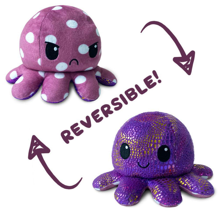 Teeturtle Reversible Octopus Plush: Shimmer & Dot