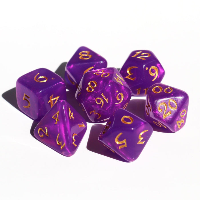 Elessia Moonstone Calypso with Gold (7-Die RPG Set)