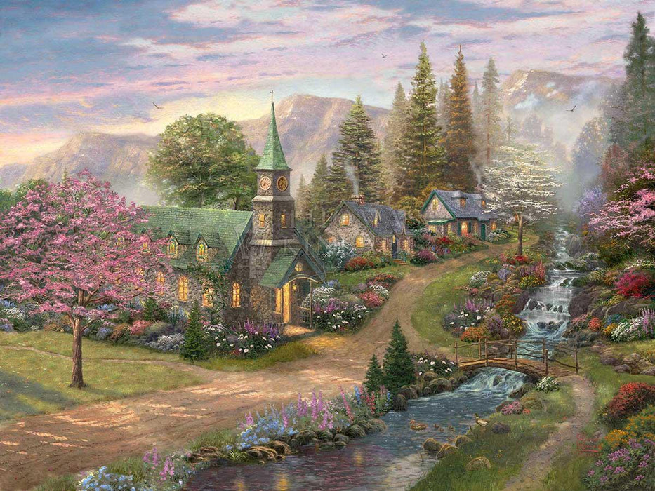 Thomas Kinkade: Sunday Morning Chapel (Ceaco 1000pc)