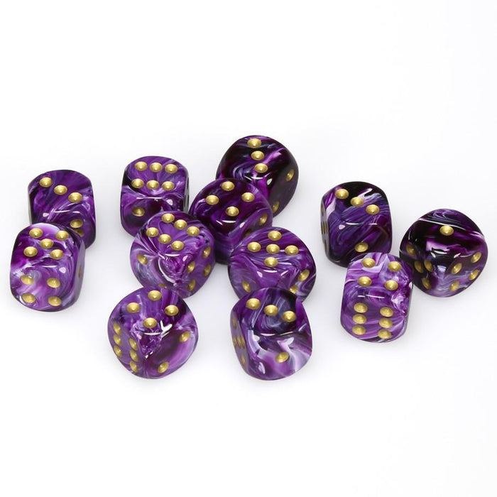 Vortex Purple/gold (16mm D6 Dice Set)