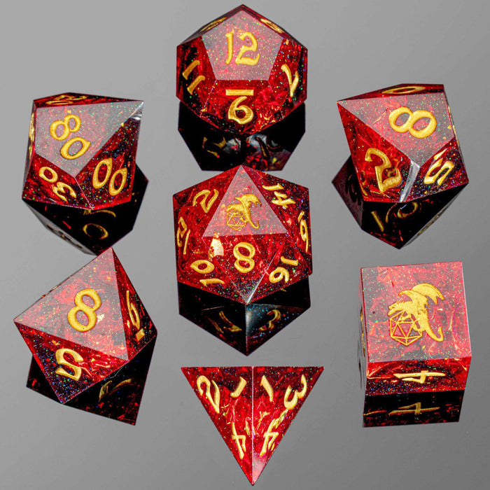 Captured Magic: Red (7-Die RPG Set)