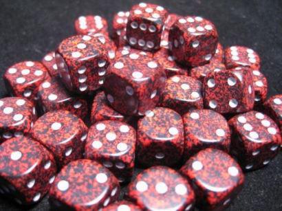 Speckled Silver Volcano (12mm D6 Dice Set)