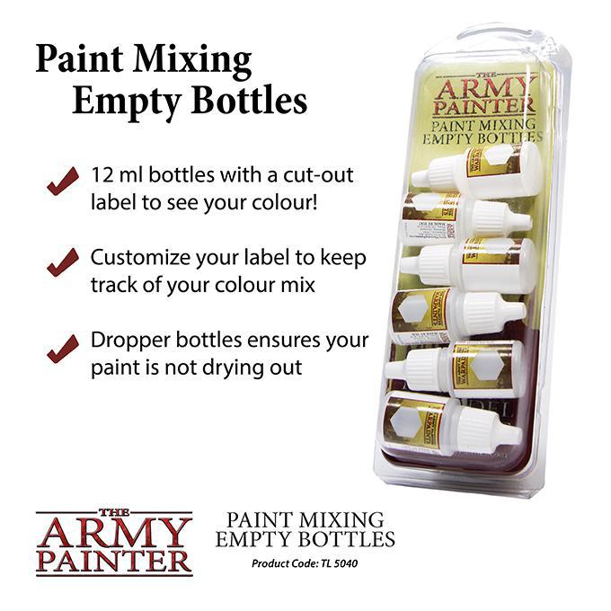 Army Painter Paint Mixing Empty Bottles (x6)