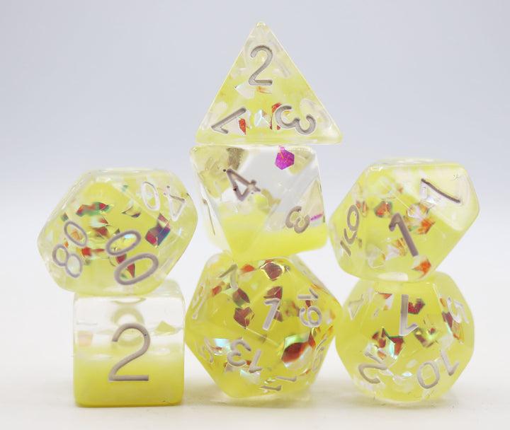 Milk Yellow with Shimmer Diamond (7-Die RPG Set)