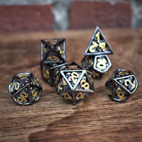 Black Necro (Metal 7-Die RPG Set)