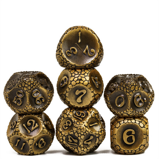 Gold Dragonstone (Metal 7-Die RPG Set)
