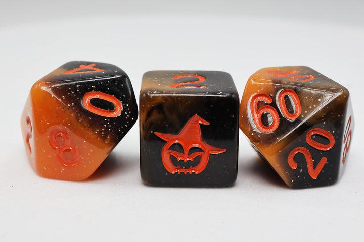 Halloween Pumpkin (7-Die RPG Set)