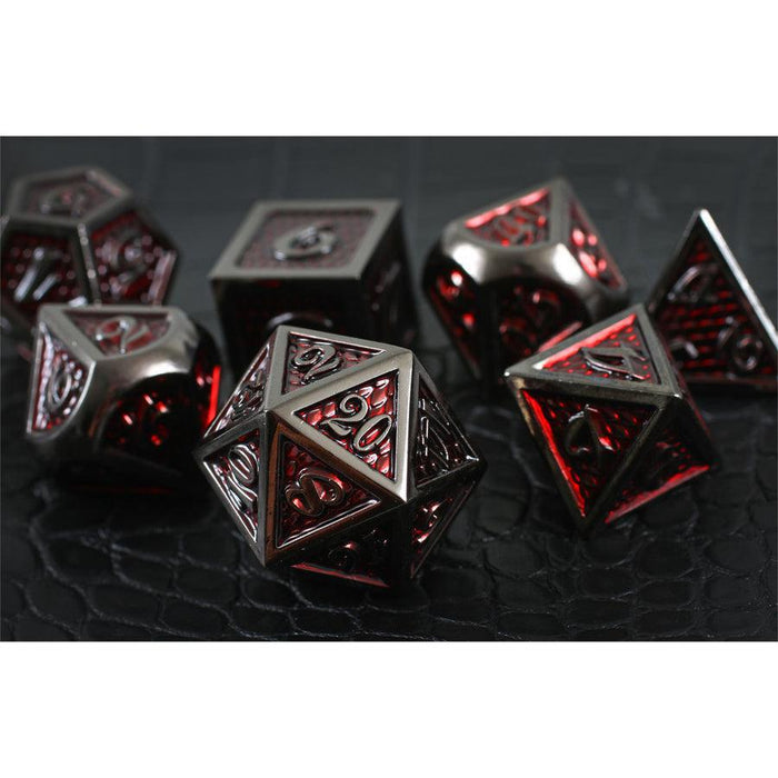 Red Dragonhide (Metal 7-Die RPG Set)