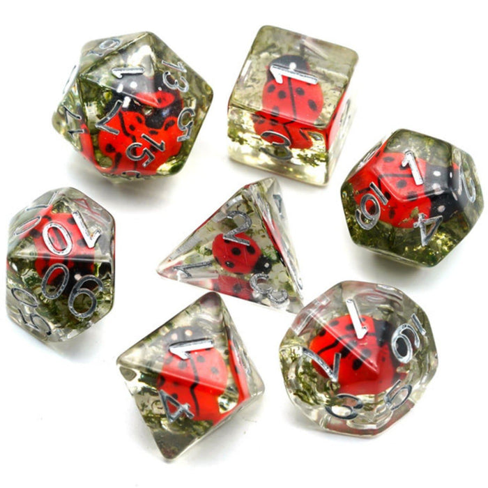 Red Ladybug (7-Die RPG Set)