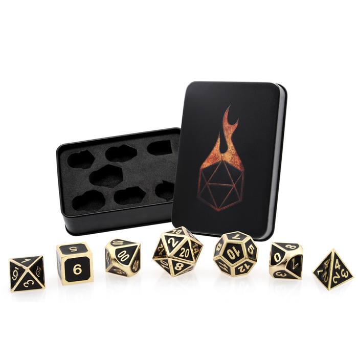 Guardian Gold Black (Metal 7-Die RPG Set)