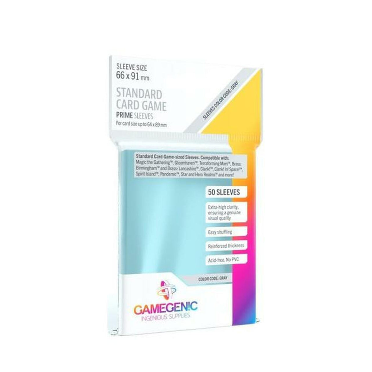Gamegenic Sleeves Prime Standard Card Game (Color Code: Grey)  Games  Unlimited, LLC