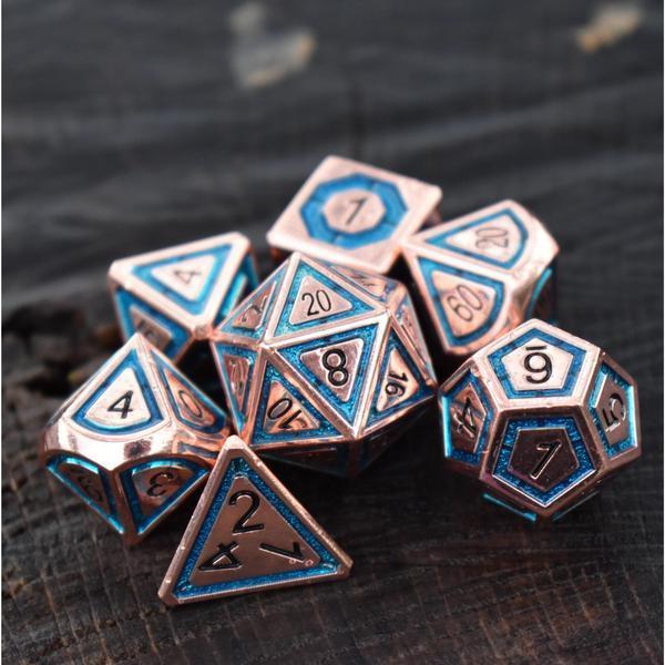 Cleric's Domain Aqua and Bronze (Metal 7-Die RPG Set)