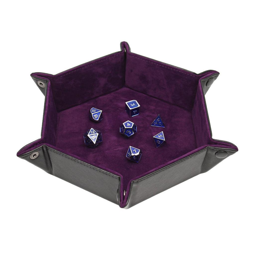 Hexagon Folding Snap Dice Tray (Purple) — Games Unlimited, LLC
