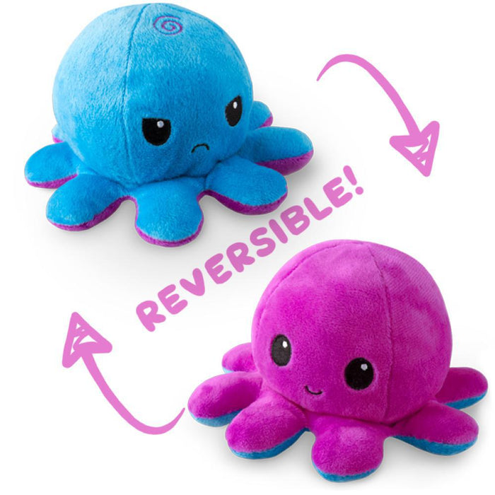 Teeturtle Reversible Octopus Plushie: Purple and Blue