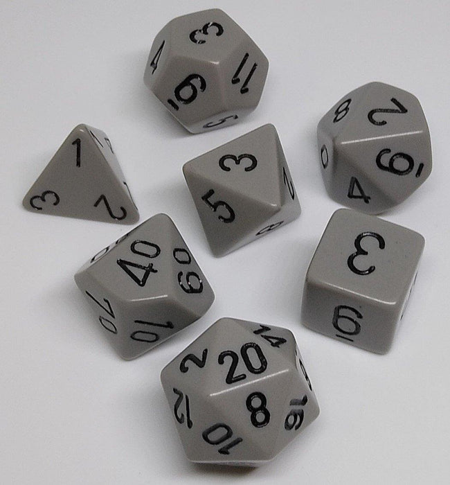 Opaque Dark Grey/black (7-Die RPG Set)