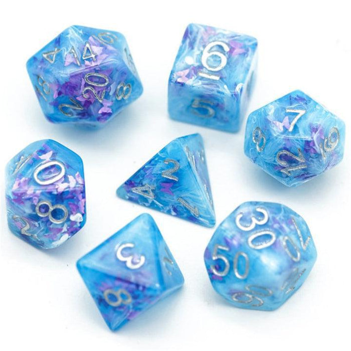Frozen Butterfly (7-Die RPG Set)