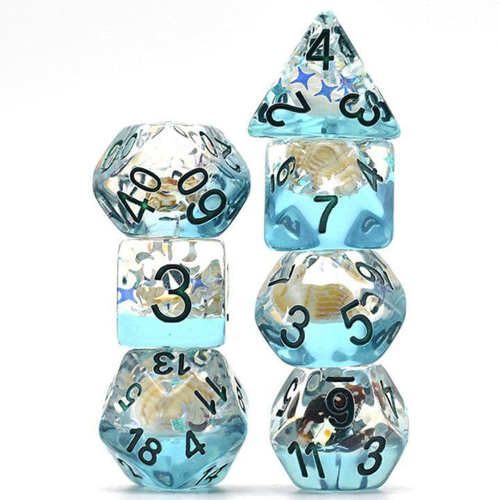 Blue Beach Conch (7-Die RPG Set)