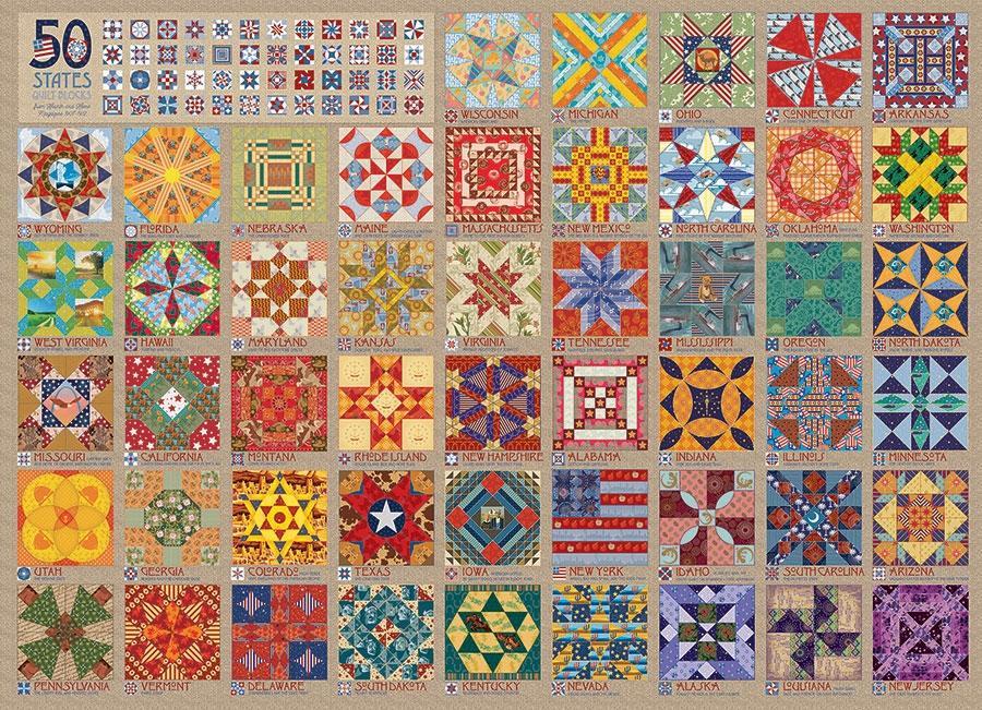 50 State Quilt Blocks (Cobble Hill 1000pc)