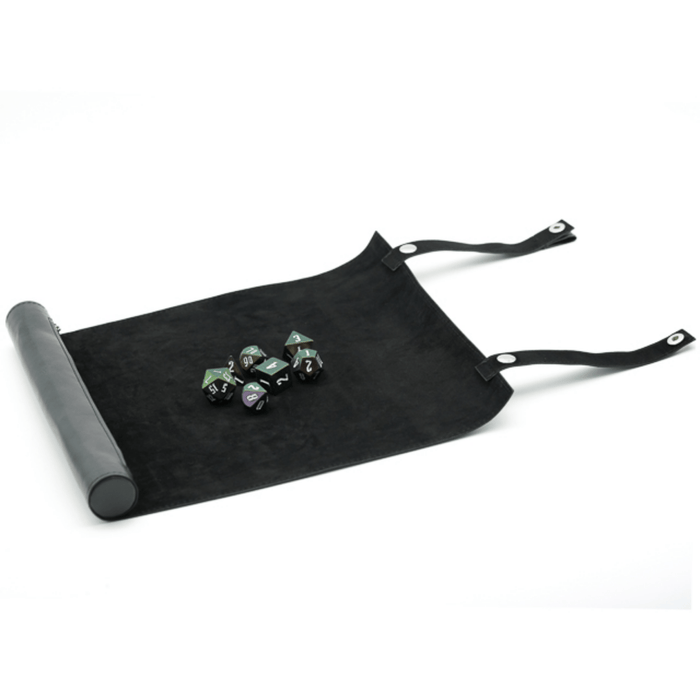 Black Leather Roll Up Mat